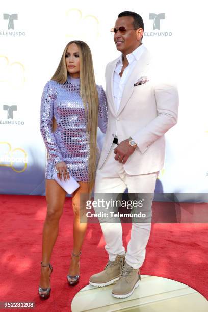 Pictured: Jennifer Lopez and Alex Rodriguez on the red carpet at the Mandalay Bay Resort and Casino in Las Vegas, NV on April 26, 2018 --