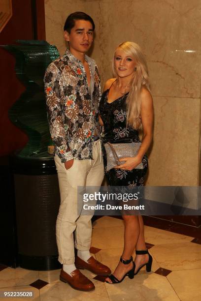 Shaolin Liu and Elise Christie attend The 8th Annual Asian Awards at The London Hilton on April 27, 2018 in London, England.