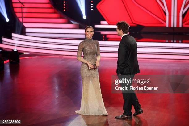 Victoria Swarovski and Daniel Hartwich during the 6th show of the 11th season of the television competition 'Let's Dance' on April 27, 2018 in...