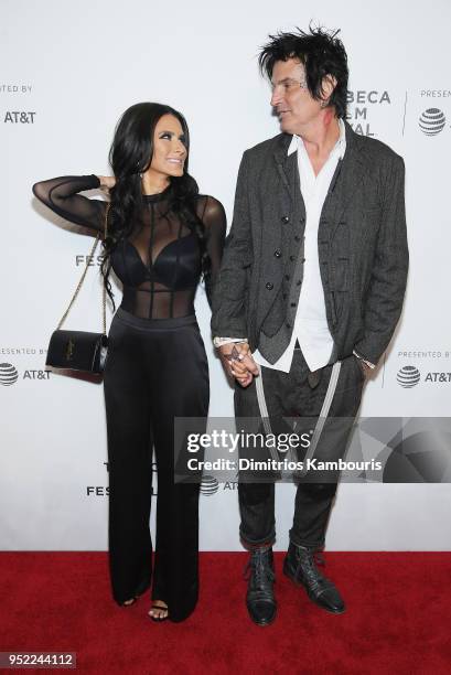 Brittany Furlan and Tommy Lee attend the 2018 Tribeca Film Festival World Premiere of Bert Marcus' THE AMERICAN MEME on April 27, 2018 at Spring...