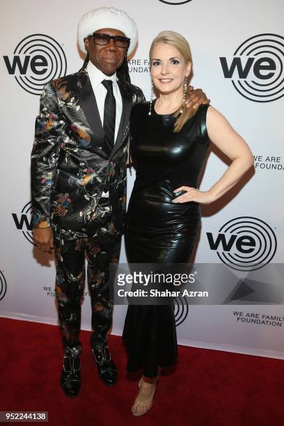 Musician Nile Rogers and We Are Family Foundation Co-Founder and President Nancy Hunt arrive during the 2018 We Are Family Foundation Celebration...