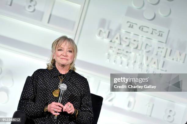 Actor Veronica Cartwright speaks onstage at the screening of 'The Right Stuff' during Day 2 of the 2018 TCM Classic Film Festival on April 27, 2018...