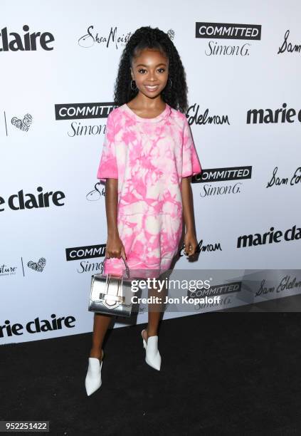Skai Jackson attends Marie Claire's 5th annual 'Fresh Faces' at Poppy on April 27, 2018 in Los Angeles, California.