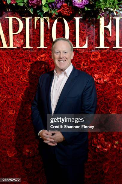 Sean Spicer attends the Capitol File White House Correspondents' Weekend Kickoff Celebration at The Kreeger Museum on April 27, 2018 in Washington,...