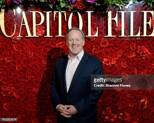 Sean Spicer attends the Capitol File White House Correspondents' Weekend Kickoff Celebration at The Kreeger Museum on April 27, 2018 in Washington,...