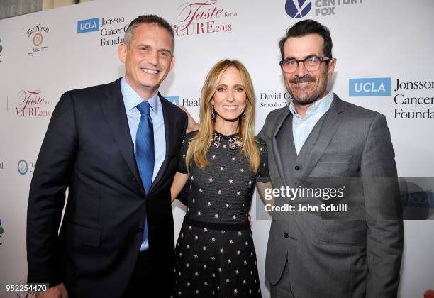 President of Alternative and Reality Group for NBC Entertainment, Paul Telegdy, Dana Walden and Ty Burrell attend UCLA Jonsson Cancer Center...