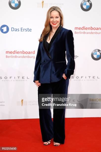 Ann-Kathrin Kramer attends the Lola - German Film Award red carpet at Messe Berlin on April 27, 2018 in Berlin, Germany.