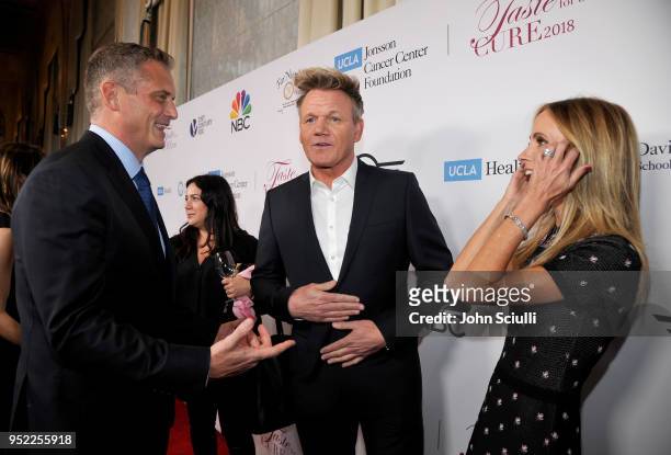 President of Alternative and Reality Group for NBC Entertainment, Paul Telegdy, Gordon Ramsay, and Dana Walden attend UCLA Jonsson Cancer Center...