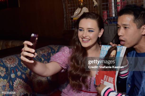 Katherine Langford and Jared Eng attend Marie Claire Celebrates Fifth Annual 'Fresh Faces' in Hollywood with SheaMoisture, Simon G. And Sam Edelman...