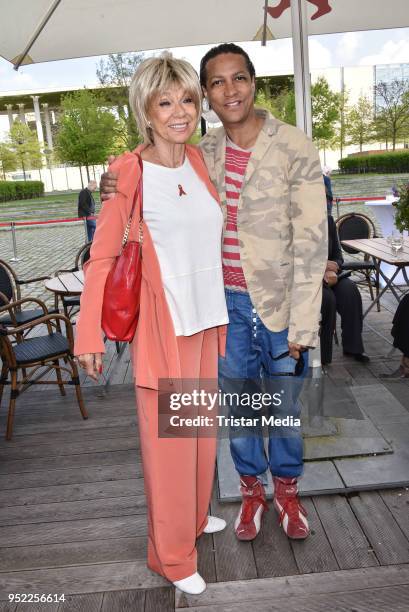 Judy Winter and Francis Winter during the 45th anniversary celebration of Ziegler Film at Tipi am Kanzleramt on April 27, 2018 in Berlin, Germany.