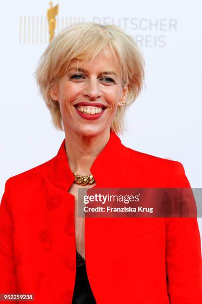 Katja Eichinger attends the Lola - German Film Award red carpet at Messe Berlin on April 27, 2018 in Berlin, Germany.