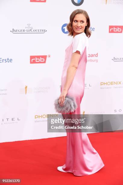 Alina Levshin during the Lola - German Film Award red carpet at Messe Berlin on April 27, 2018 in Berlin, Germany.
