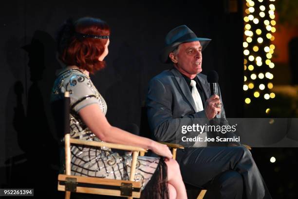 And Filmstruck Host Alicia Malone and actor Keith Carradine speak onstage at the screening of 'The Roaring Twenties' during Day 2 of the 2018 TCM...