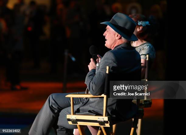 And Filmstruck Host Alicia Malone and actor Keith Carradine speak onstage at the screening of 'The Roaring Twenties' during Day 2 of the 2018 TCM...