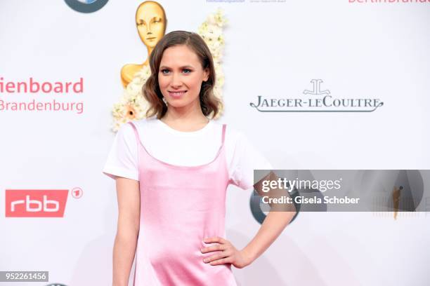 Alina Levshin during the Lola - German Film Award red carpet at Messe Berlin on April 27, 2018 in Berlin, Germany.