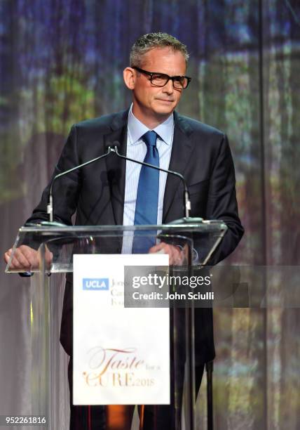 President of Alternative and Reality Group for NBC Entertainment, Paul Telegdy accepts the Gil Nickel Humanitarian Award at UCLA Jonsson Cancer...