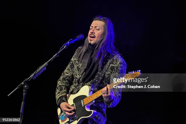 Eddie Perez of The Mavericks performs at Iroquois Amphitheater on April 27, 2018 in Louisville, Kentucky.