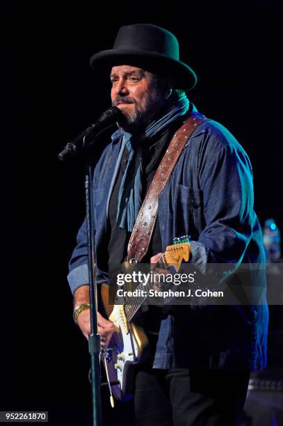 Raul Malo of The Mavericks performs at Iroquois Amphitheater on April 27, 2018 in Louisville, Kentucky.