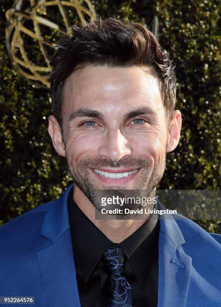 Actor Erik Fellows attends the 45th Annual Daytime Creative Arts Emmy Awards at Pasadena Civic Auditorium on April 27, 2018 in Pasadena, California.