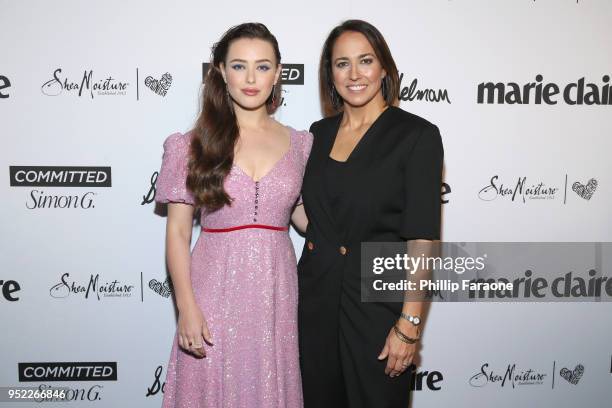 Katherine Langford and Marie Claire Editor-in-Chief Anne Fulenwider attend Marie Claire Celebrates Fifth Annual 'Fresh Faces' in Hollywood with...