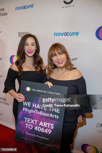 Jessica Yas Barker and Robin Bronk attend the Creative Coalition's "Right To Bear Arts" Gala Fundraiser on April 27, 2018 in Washington D.C..