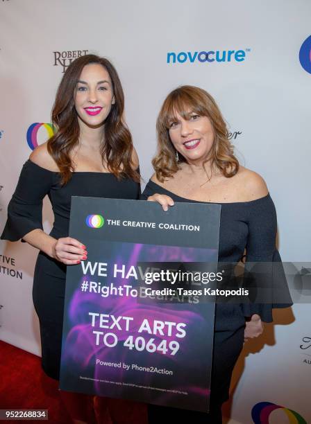 Jessica Yas Barker and Robin Bronk attend the Creative Coalition's "Right To Bear Arts" Gala Fundraiser on April 27, 2018 in Washington D.C..