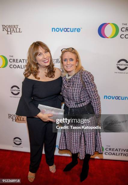 Robin Bronk and Congresswomen Debbie Dingell attend the Creative Coalition's "Right To Bear Arts" Gala Fundraiser on April 27, 2018 in Washington...