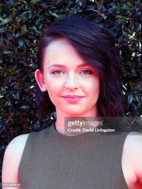Actress Alexis G. Zall attends the 45th Annual Daytime Creative Arts Emmy Awards at Pasadena Civic Auditorium on April 27, 2018 in Pasadena,...