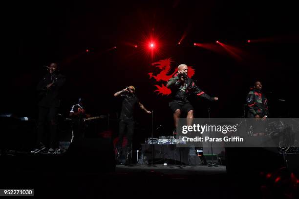 Dru Hill perform in concert during 90's Block Party at Fox Theater on April 27, 2018 in Atlanta, Georgia.