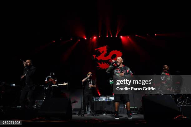 Dru Hill perform in concert during 90's Block Party at Fox Theater on April 27, 2018 in Atlanta, Georgia.