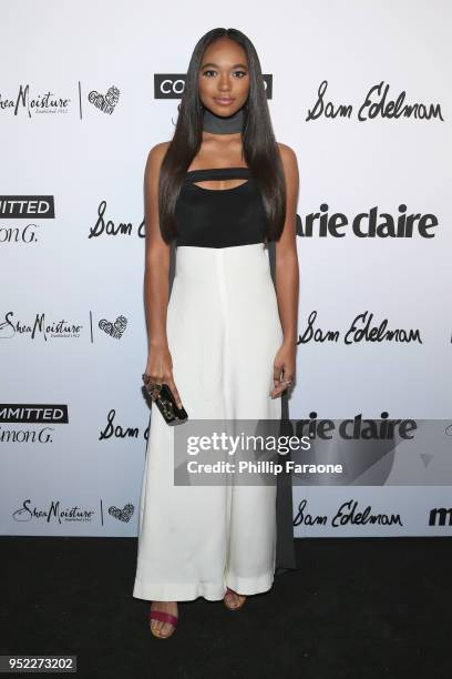 Chandler Kinney attends Marie Claire Celebrates Fifth Annual 'Fresh Faces' in Hollywood with SheaMoisture, Simon G. And Sam Edelman at Poppy on April...