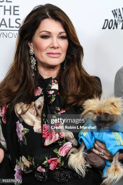 Lily Tomlin Award Winner Lisa Vanderpump and pup Giggy attend "Wait Wait... Don't Kill Me-2" at The Broad Stage on April 27, 2018 in Santa Monica,...