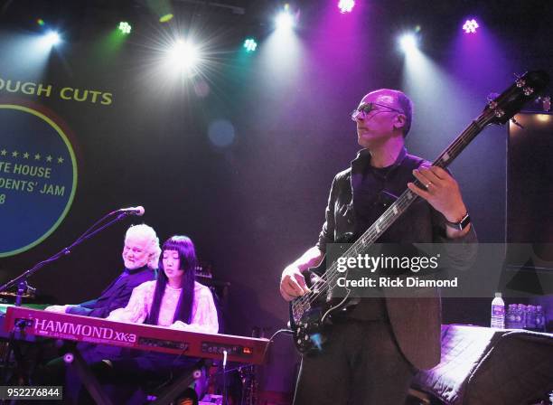 Host/Rolling Stones Keyboardist Chuck Leavell joins NBC Nightly News Anchor Lester Holt of The Rough Cuts on stage during Mother Nature Network...