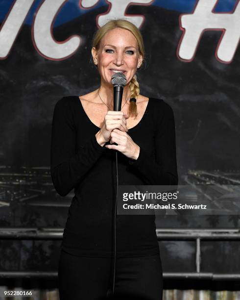 Comedian Alli Breen performs during her appearance at The Ice House Comedy Club on April 27, 2018 in Pasadena, California.