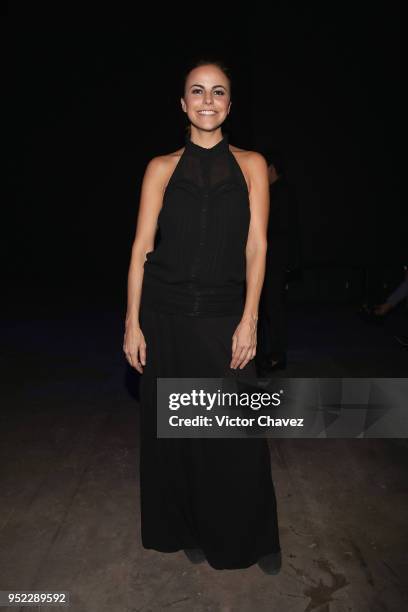 Alejandra Ambrosi attends the day 6 of Mercedes Benz Fashion Week Mexico Fall/Winter 2018 at Fronton Mexico on April 27, 2018 in Mexico City, Mexico.