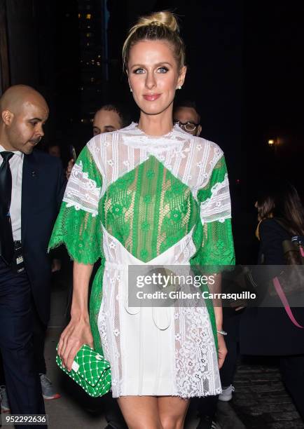 Businesswoman Nicky Hilton Rothschild is seen arriving to the screening of 'The American Meme' during the 2018 Tribeca Film Festival at Spring...