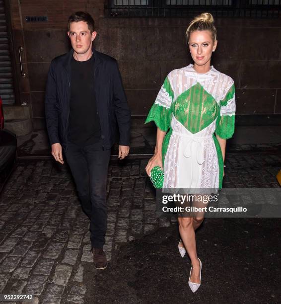 James Rothschild and Nicky Hilton Rothschild are seen arriving to the screening of 'The American Meme' during the 2018 Tribeca Film Festival at...