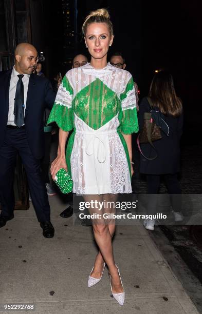 Businesswoman Nicky Hilton Rothschild is seen arriving to the screening of 'The American Meme' during the 2018 Tribeca Film Festival at Spring...