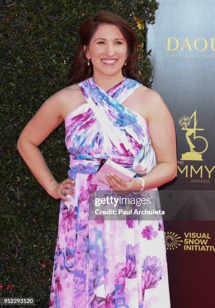 Producer Jaclynn Demas attends the 45th Annual Daytime Creative Arts Emmy Awards at the Pasadena Civic Auditorium on April 27, 2018 in Pasadena,...