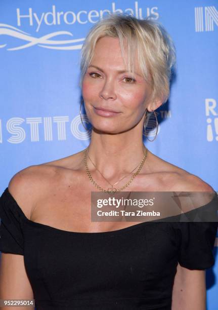 Actress Maria Tornberg attends 'In Stitches - A Night Of Laughs' comedy event benefiting the Hydrocephalus Association at The Novo by Microsoft on...