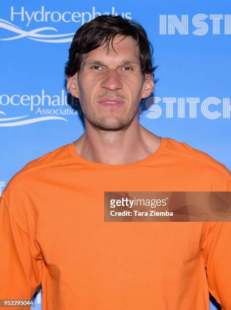 Los Angeles Clippers basketball player Boban Marjanovic attends 'In Stitches - A Night Of Laughs' comedy event benefiting the Hydrocephalus...