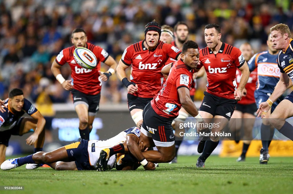 Super Rugby Rd 11 - Brumbies v Crusaders