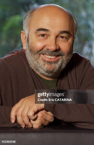 Avant premiere de "Boudu à Montpellier. Close up of actor and director Gerard Jugnot .