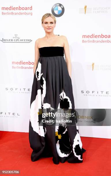 German actress Diane Kruger attends the Lola - German Film Award red carpet at Messe Berlin on April 27, 2018 in Berlin, Germany.