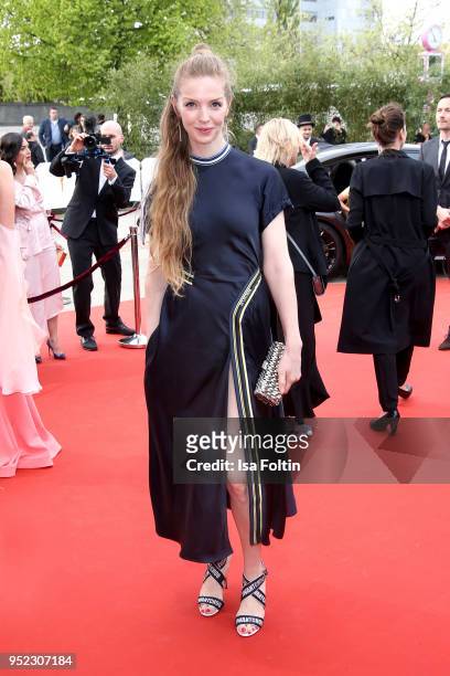 German actress Pheline Roggan attends the Lola - German Film Award red carpet at Messe Berlin on April 27, 2018 in Berlin, Germany.