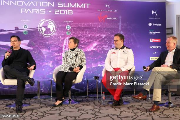 Lei Zhang, CEO of Envision, Christiana Figueres, Former UN Secretary, Yves Bonnefont, CEO DS Automobiles and Shaun Kingsbury CBE, CEO UKÊGreen...