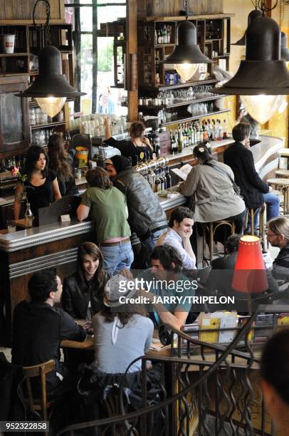 La Fourmi bar and cafe, Montmartre area, 18 th district in Paris, Ile de France region, France.