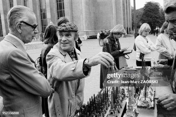 Esplanade du Trocadéro, dans le XVIe arrondissement à Paris, en France le 2 octobre 1978.