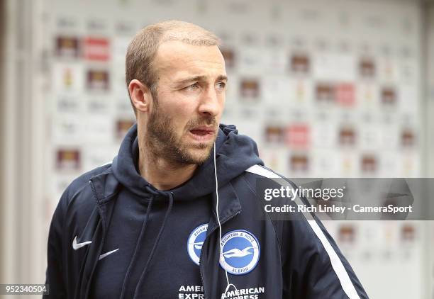 Brighton & Hove Albion's Glenn Murray arrives at Turf Moor ahead of kick-off during the Premier League match between Burnley and Brighton and Hove...