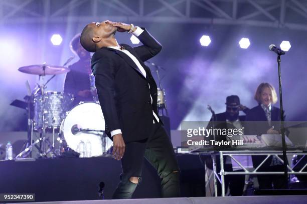 Kirk Franklin and The Roots perform during The Concert for Peace and Justice celebrating the opening of The Legacy Museum at Riverwalk Amphitheater...